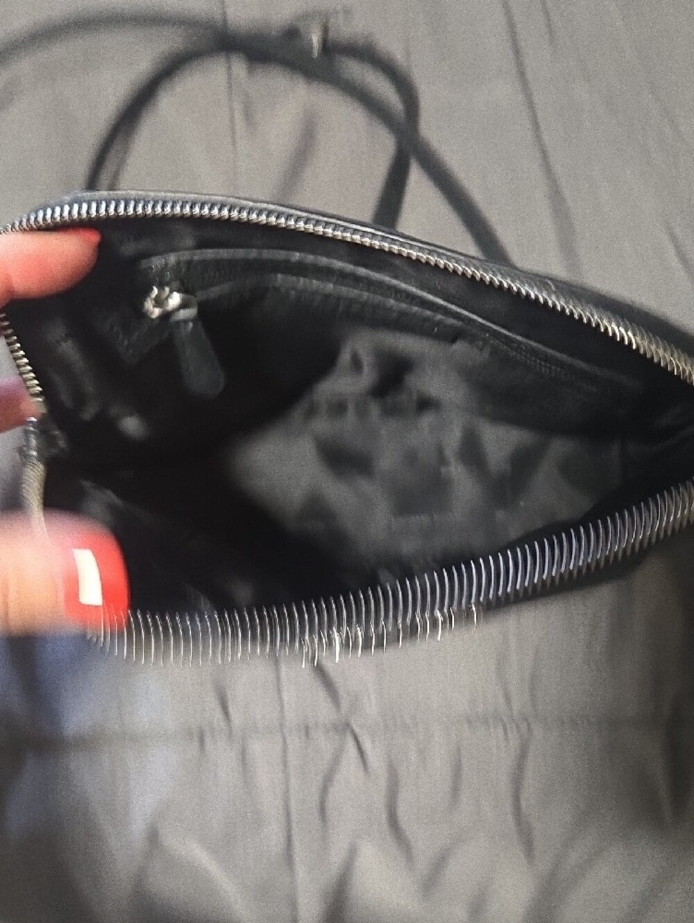 Michael Kors Black Glitter Crossbody Purse with Chain Strap - Picture 3 of 3